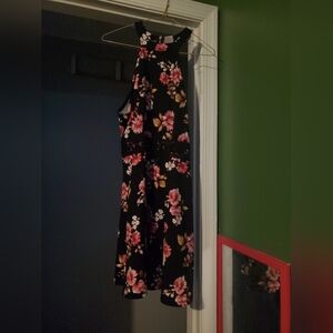 Floral Black Dress